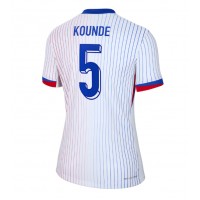 Maglie da calcio Francia Jules Kounde #5 Seconda Maglia Femminile Europei 2024 Manica Corta